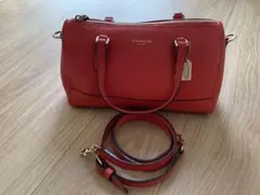 COACH サーモンピンク　ショルダーバッグ