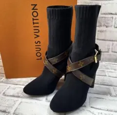 路易威登 silhouette 線條 踝靴 經典花紋 23.5公分
