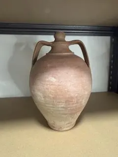 フランスアンティーク陶器ボトル/土器/花瓶/花器フラワーべース(90-202