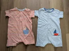 NEXT 6-9m 74cm マリン柄ロンパース　2点セット　半袖