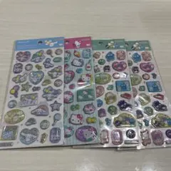 正規品 サンリオ ポップデコパーティー ラメきらクリスタルシール 4シート 4枚