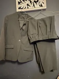 RIRIYANO◆テーパードパンツ◆ノーカラースーツセットアップ◆上下◆11号L