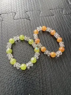 『新品』カラフルビーズブレスレットセット