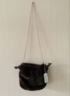 ☆CADUNEカデュネ/ファーショルダーバッグ 茶　店舗限定カラー☆