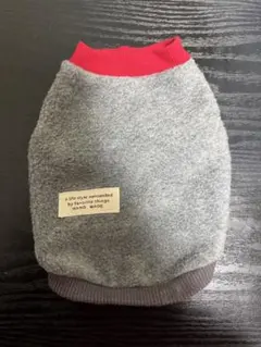 パピー用3S ペット服 グレー×赤