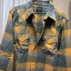 LEVI'S LIFE グレーオレンジチェックネルシャツ M
