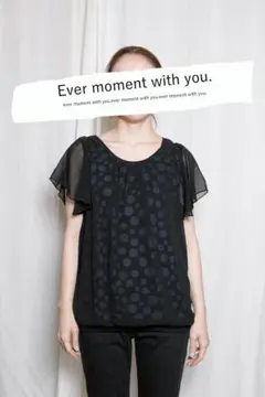 THEORIA 黒ドット半袖トップスのサムネイル