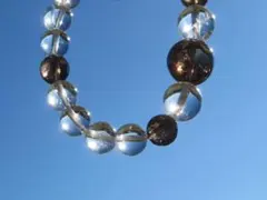 スモーキークォーツ&水晶☆デザインブレス