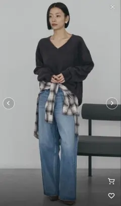 アメリカンホリック Vネックニット ブラウン