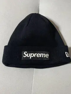 Supreme box logo beanie ブラック　ニューエラ