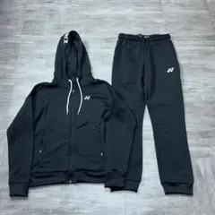 美品 YONEX ヨネックス スウェット セットアップ 上下 黒 ジャージ