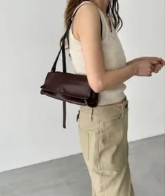 El mar レクタングルレザーショルダーバッグ　canaljean