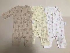 UNIQLO ユニクロ　ベビー　カバーオール　ロンパース 70サイズ 3点セット