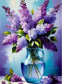 ダイヤモンドアートキット(花束と花瓶)30x40cmのサムネイル
