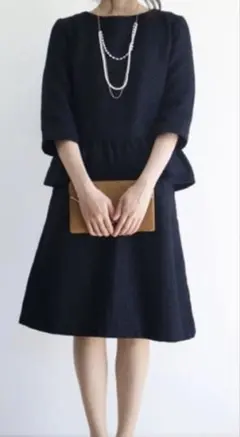 セレモニースーツ　７号　濃紺　ツイード