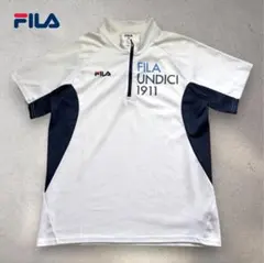 美品 FILA フィラ UNDICI 1911 ハーフジップ 半袖シャツ Mのサムネイル