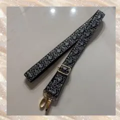 インド刺繍リボンスマホショルダー　ダークブルー