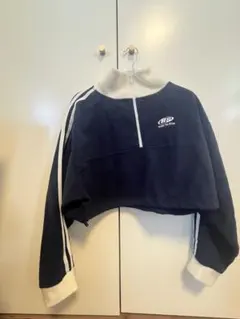 wego ハーフジップ トレーナー ショート丈