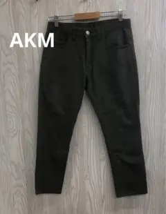 z-366 AKM クロップドパンツオリーブグリーン ストレートレッグデニムのサムネイル