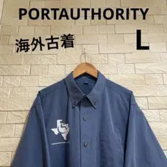 海外古着　PORTAUTHORITY ポートオソリティ長袖ワークシャツ　サイズL