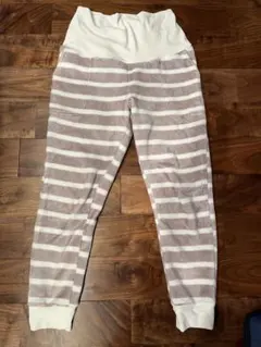 ピンク×ボーダー柄 マタニティ おなかリラックスパンツ ズボン ルームウェア