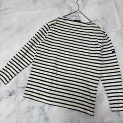 美品✨SAINTJAMESセントジェームス長袖ボーダーバスクシャツSM