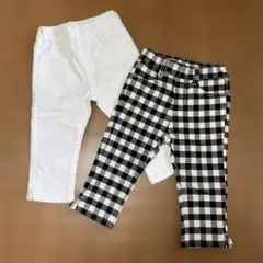 【美品】ブランシェス ７分丈クロップドパンツ２点セット 100