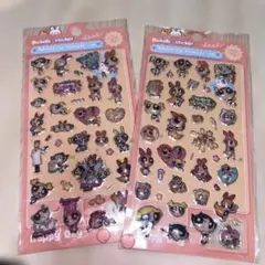 パワーパフガールズ ぷくぷく立体シール パワパフ 2シールセット