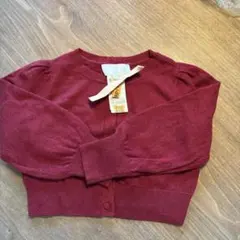 JACADI バーガンディ カーディガン 4A