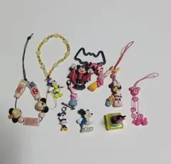 ミッキー・ミニーストラップ、キーホルダー、置物