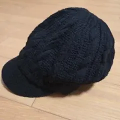黒いニット帽子 KIDS