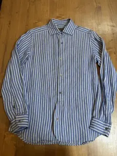 nigel cabourn ブリティッシュオフィサーシャツ　リネン　ナイジェルのサムネイル