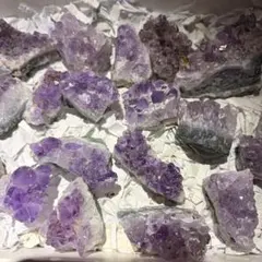 【天然石】アメジスト クラスター 原石 まとめ売り 23個（約850g）