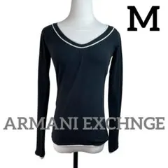 ARMANI EXCHNGE ポルトガル製 長袖カットソー ブラック M