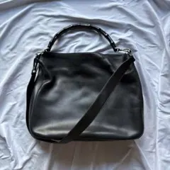 GUCCI bamboo 2way shoulder bag blackのサムネイル