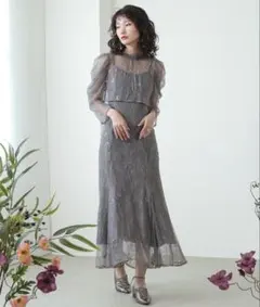 ◎kana 3wayレースボレロセット フレア パーティー ドレス 2点セット