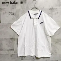 ニューバランス NB【2XL】ショートスリーブポロシャツ 半袖 白 大きいサイズのサムネイル