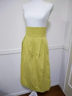 【新品未使用】BEAUTY&YOUTH 　ハイウエストスカート　ライムイエロー