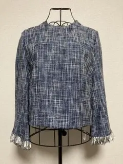 RADIATE / ミックスツイードフリンジトップス