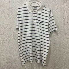V134 Nike 半袖ボーダーポロシャツ Lサイズ メンズ