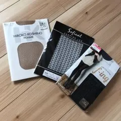 新品未使用❗️タイツ3点セット 編みタイツ M〜Lサイズ レディース