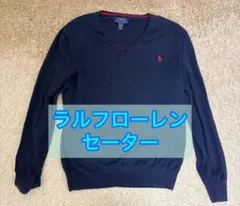 ポロラルフローレン Vネックセーター XLサイズ ネイビー