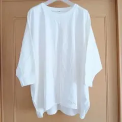【新品】ユニクロ ドルマン 七分袖 Tシャツ 3XL ホワイト