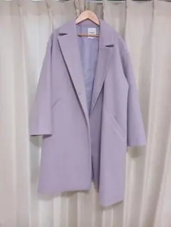 【匿名配送】LEPSIM　ロングコート　パープルのサムネイル