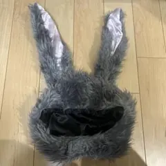 うさぎ　被り物　ハロウィン　イースター　コスプレ　グレー