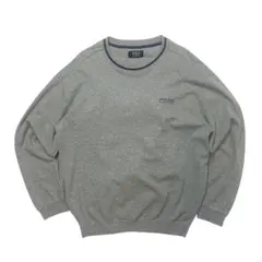 90s POLObcs スウェット トレーナー L グレー 刺繍ロゴ ゆるだぼ