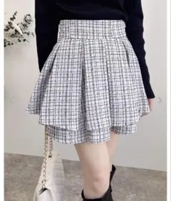 INGNI ツイードタックミニフレアスカート