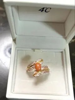 新品　高知県産赤珊瑚リング　sliver