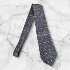 エルメス ネクタイ ネイビー 花柄 シルク100％ フランス製