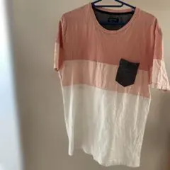 ZARA MAN Lサイズ ピンク/ホワイト Tシャツ